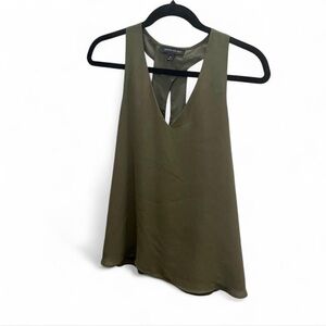 Banana Republic olive green sleeveless blouse